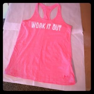 Pink Under Armour Heat Gear Work it Out’ Tank! - S